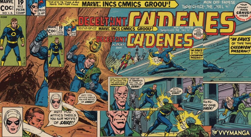 Development of a comic book cover