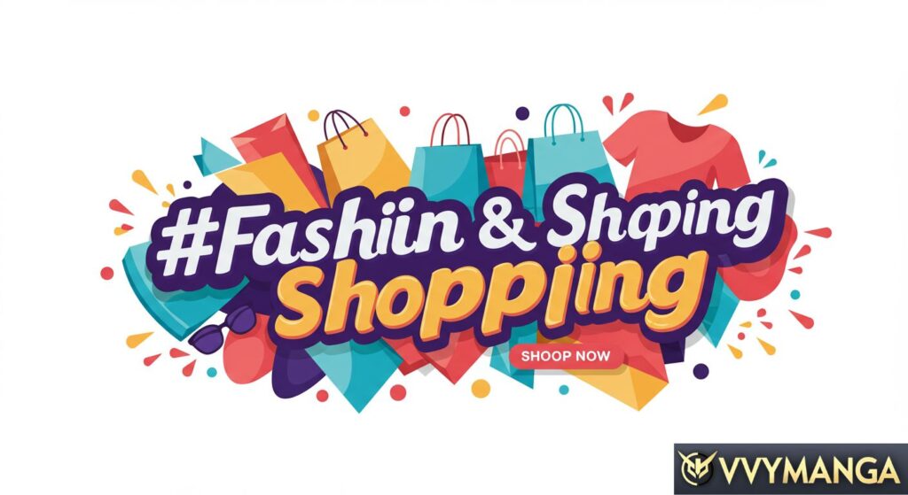 Fashion and shopping hashtag