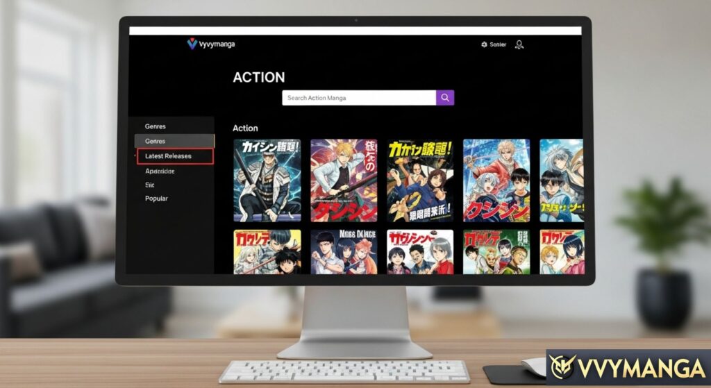 How to Search for Action Manga on Vyvymanga